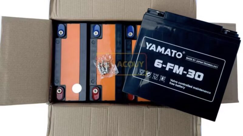 Bộ 4 ắc quy Yamato 12V 30Ah 1.880.000đ cho xe máy, xe đạp điện